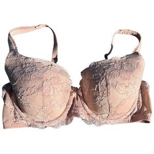 Victoria's Secret Body by Victoria Lined Demi Lace Bra Blush Pink Size 38D